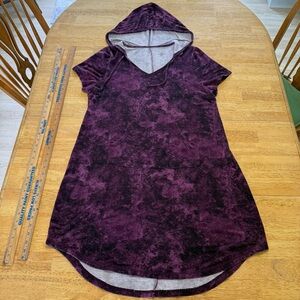 Lane Bryant‎ Women’s Casual Purple Hooded Pocket Dress Swimsuit Cover 14/16